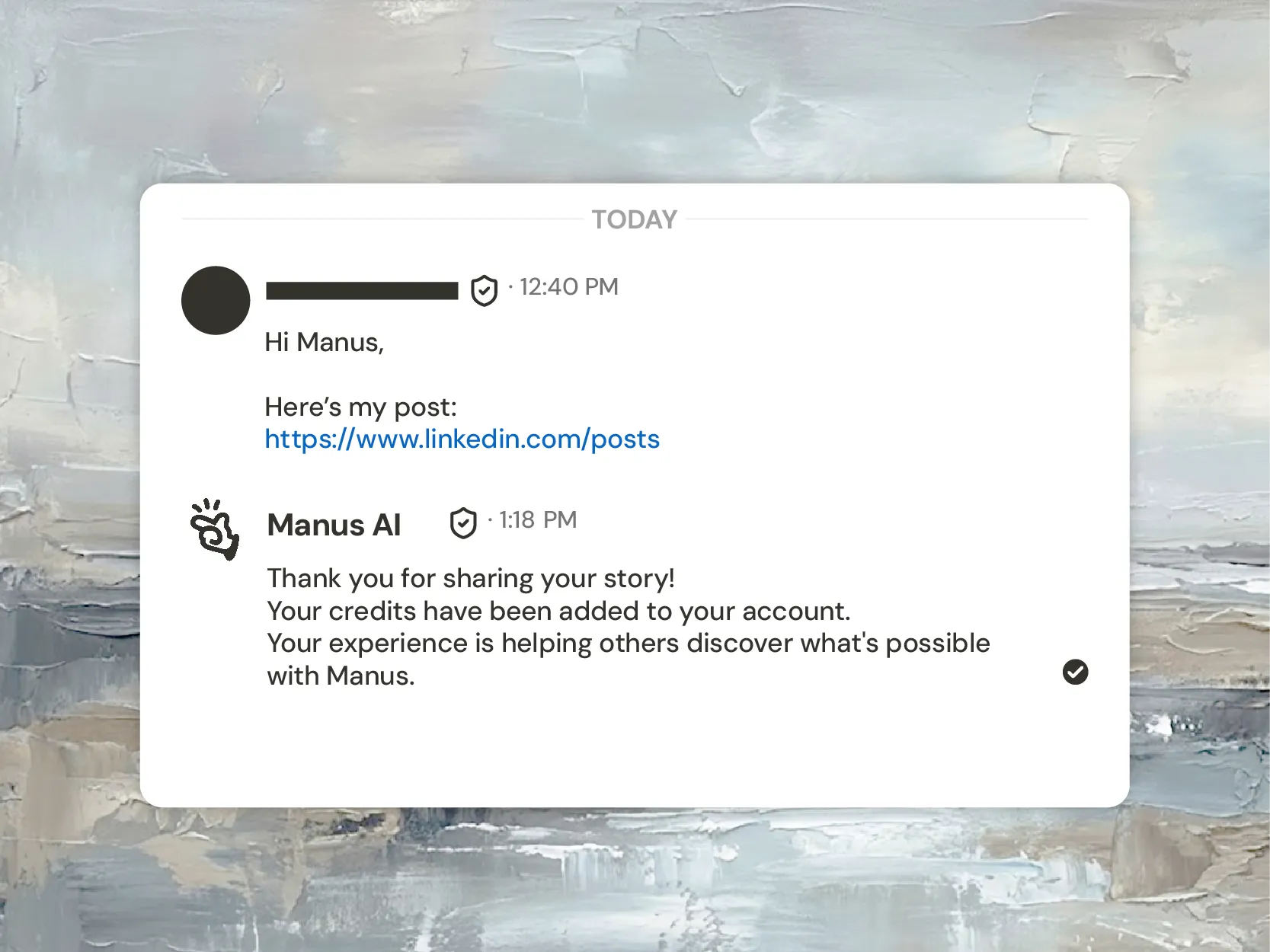 4. Erhalten Sie Ihre Credits