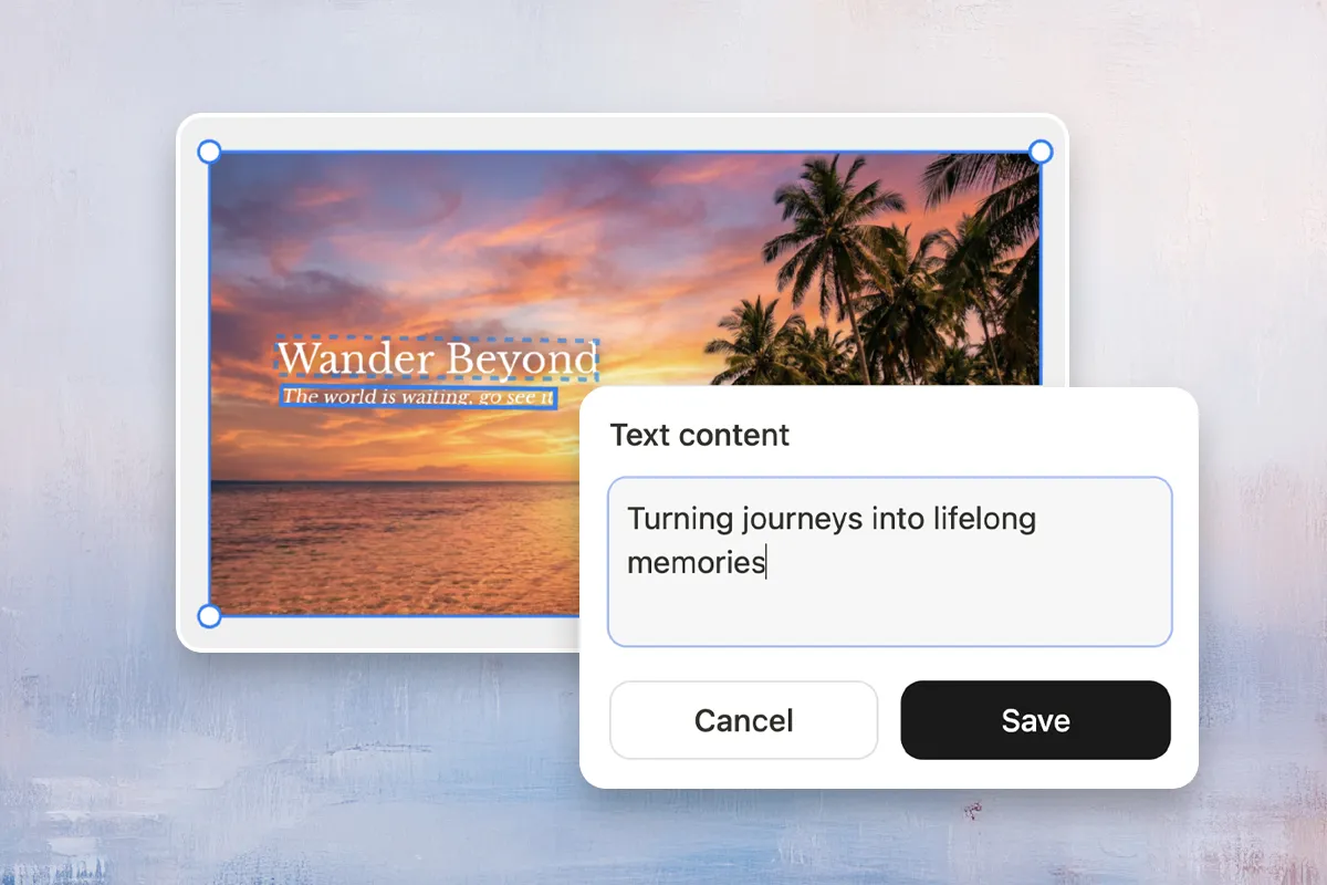 Edit text directly on images