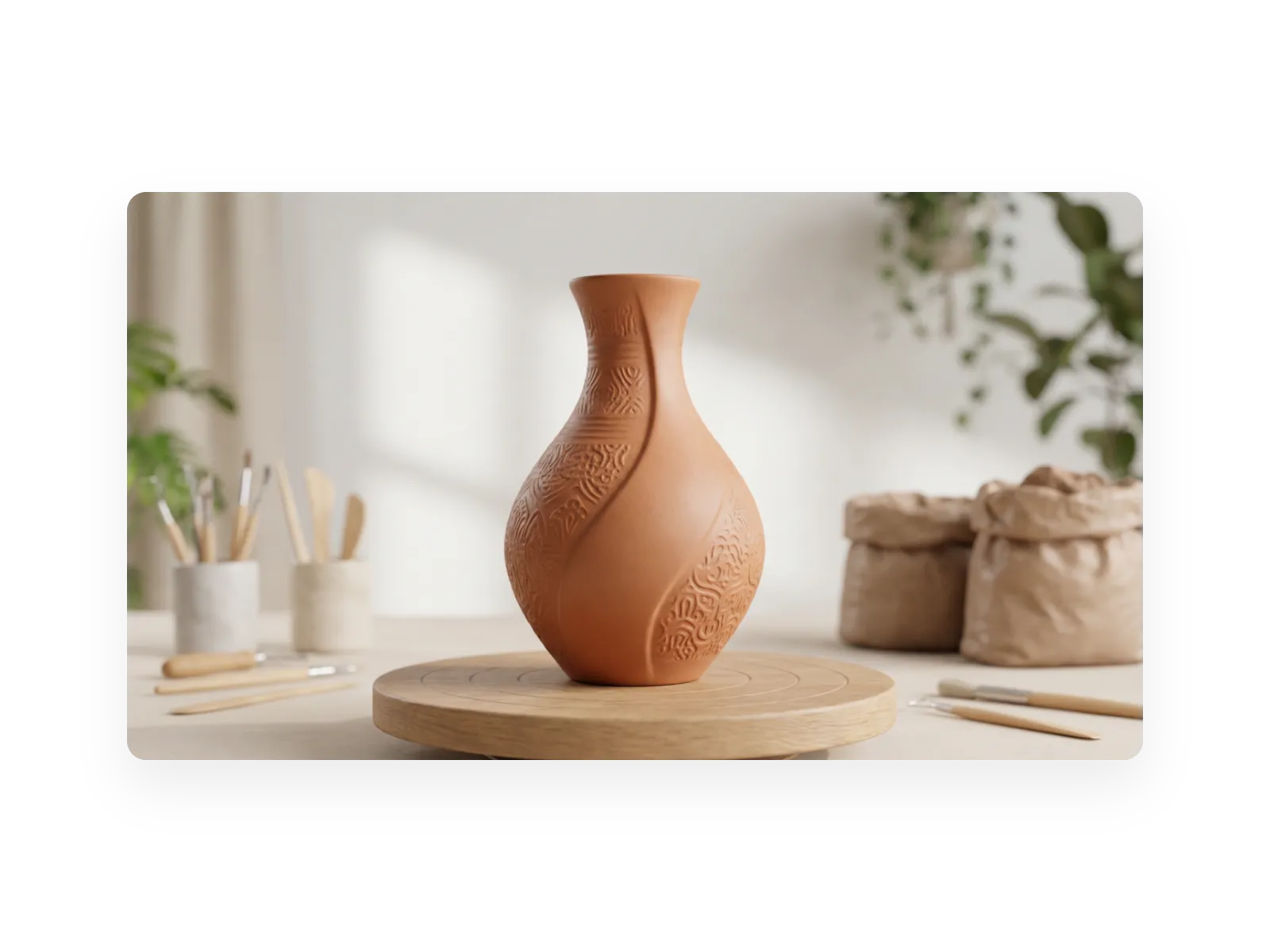 Artistic 3D printed pottery