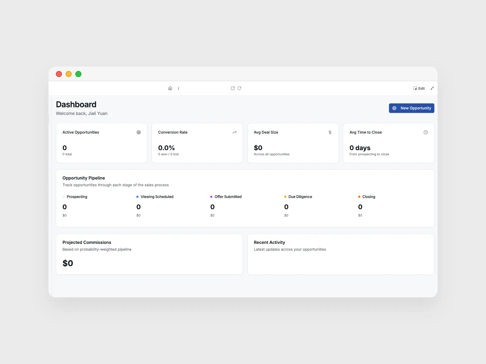 Herramienta de gestión de oportunidades