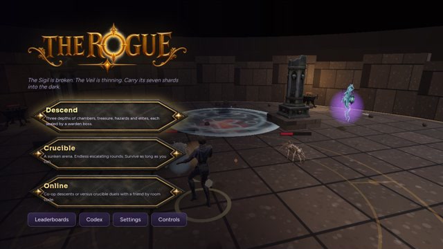 The Rogue, a browser game made with Manus